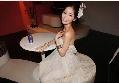 Maxi dress ยาว สีครีม รหัส M0164